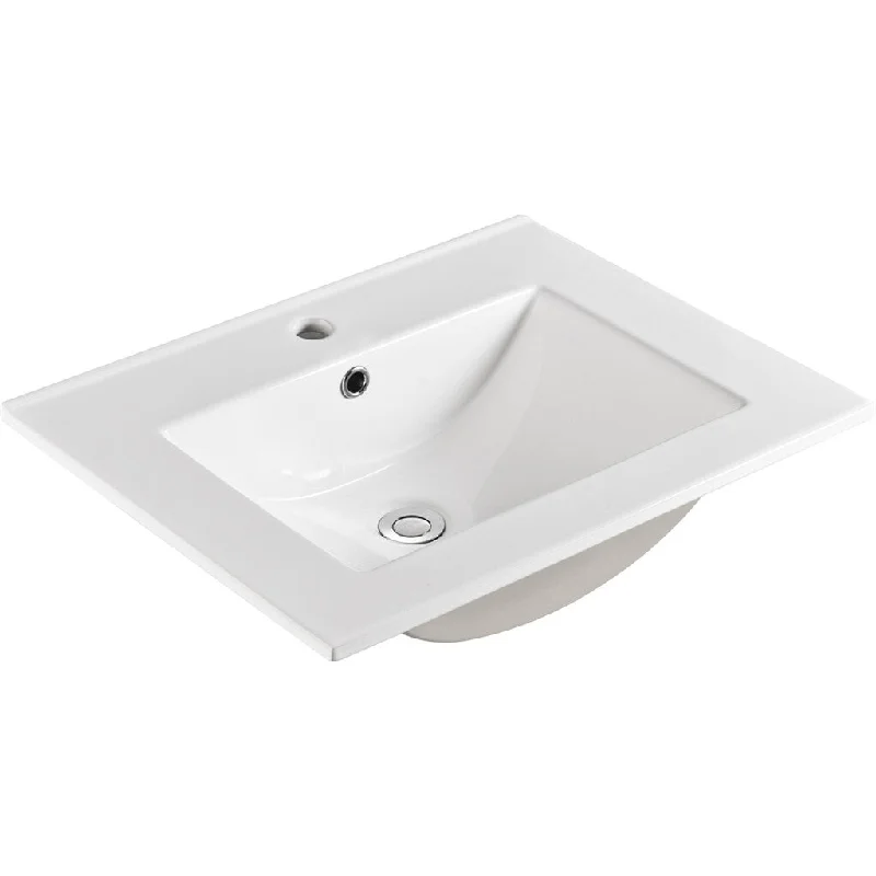 24" Bathroom Vanity Tops Sinks Ceramic Basin Modern Bathroom Sink