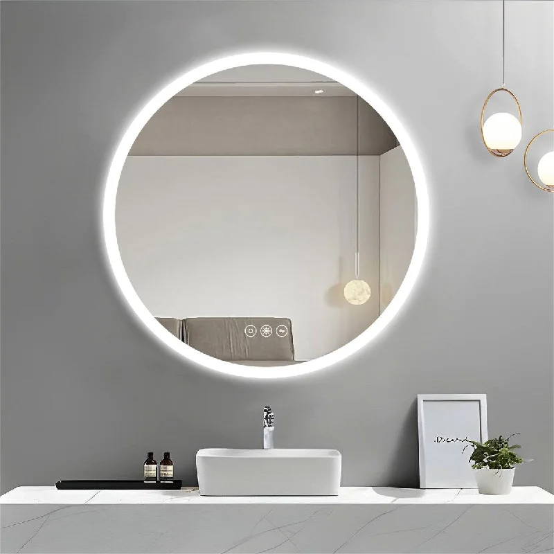 26 Inch Acrylic LED Round Mirror Make Up Mirror