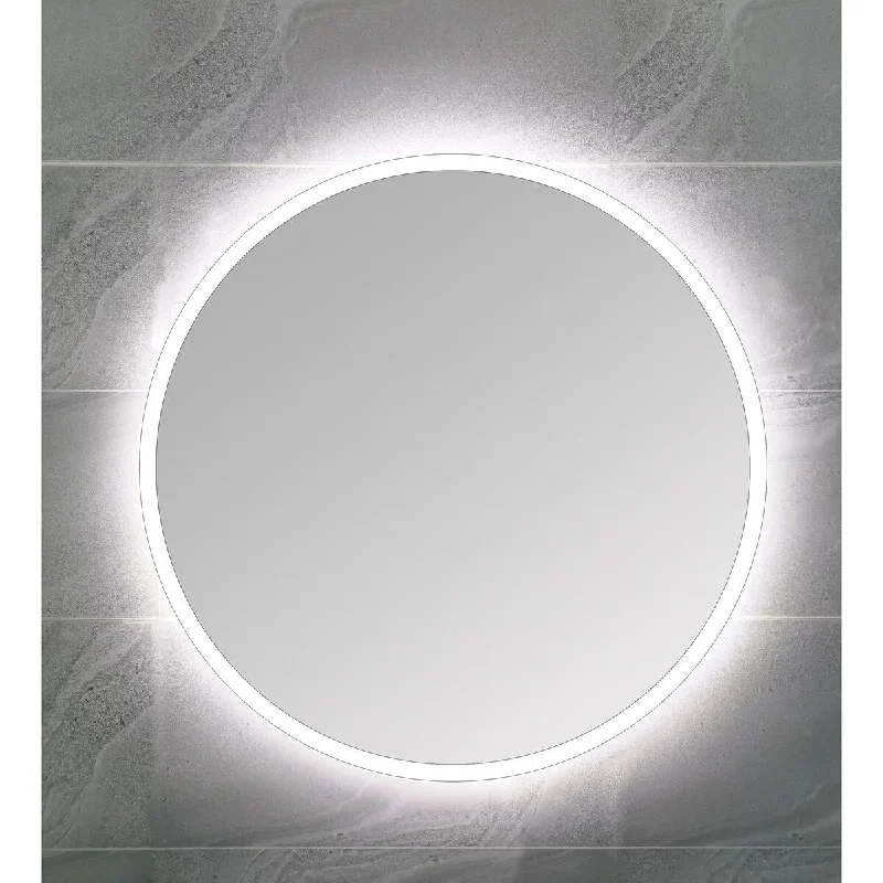 26x26 inch Acrylic Round LED Mirror Smart Anti Fog Touch Switch,Silver - Silver