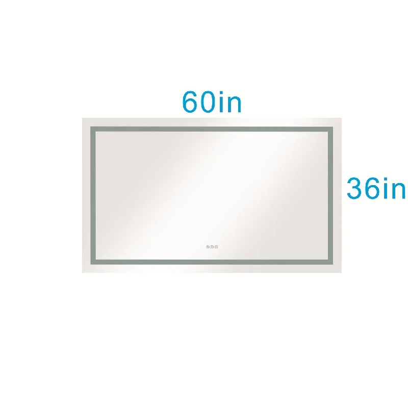 60*36 Modern LED Lighted Bathroom Wall Mounted Mirror