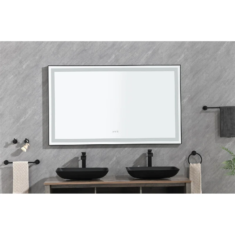 84 x 32 Inch LED Anti-Fog Mirror Bathroom Wall Mounted Mirror