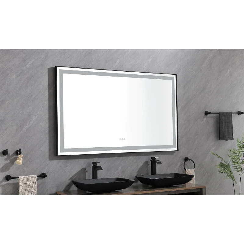 96x36 Inch LED Lighted Bathroom Wall Mounted Mirror