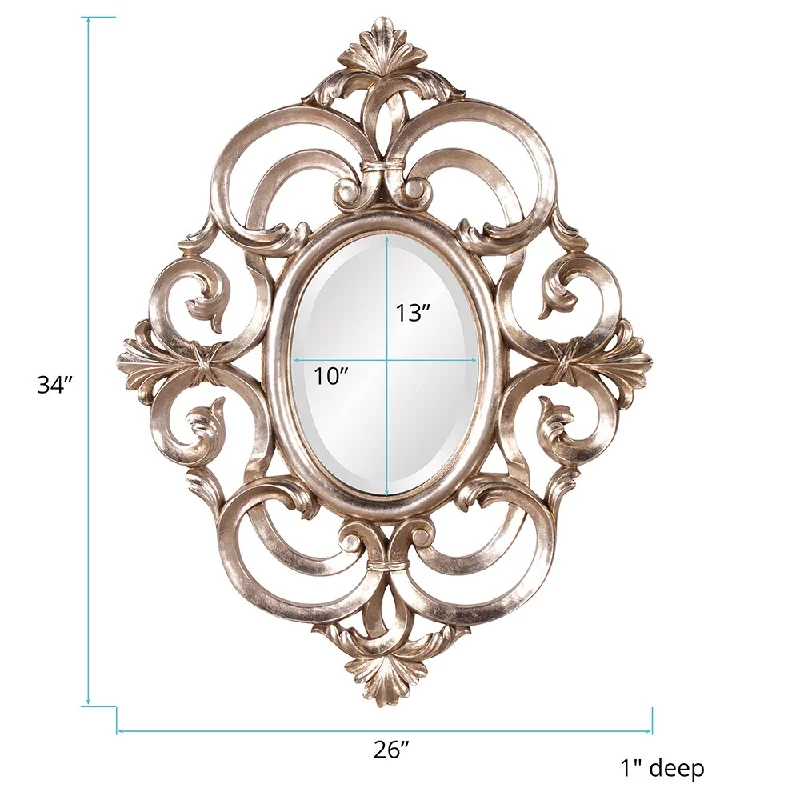 Allan Andrews Antoinette Champagne Oval Accent Mirror