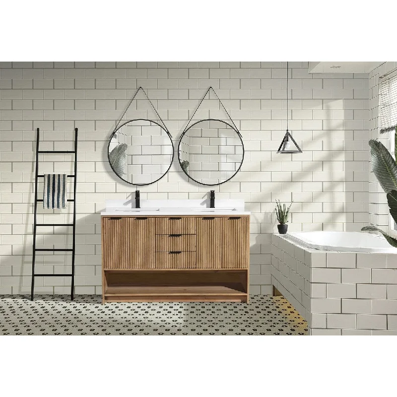 Ari Bath San Diego 55" Freestanding Bathroom Vanity Weathered Fir