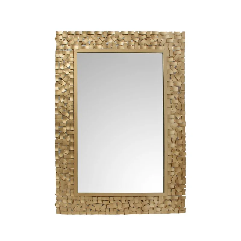 Aurelle Home Rectangular Gold Mirror - 40 x 55