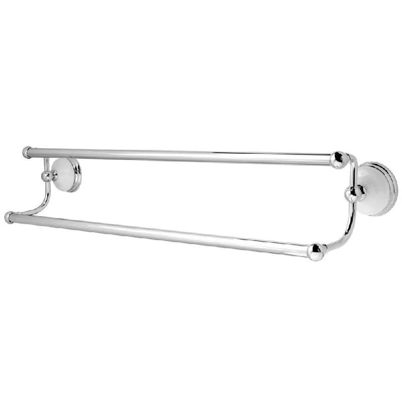 Bathroom Accessories Chrome 24" Double Towel Bar Dual Towel Rack BA1113C