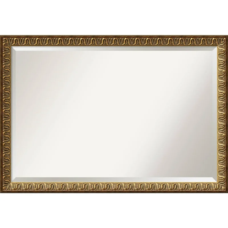 Bathroom Mirror Extra Large, Solare Embossed Gold 39 x 27-inch