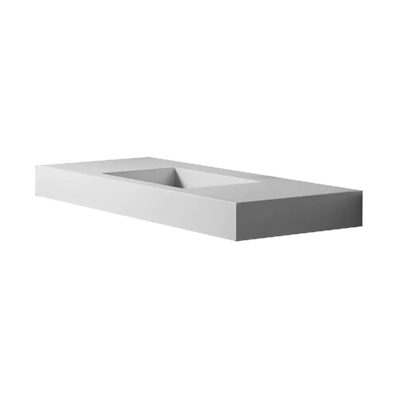 Bathroom Square Solid Surface Basin Sink - 48x19