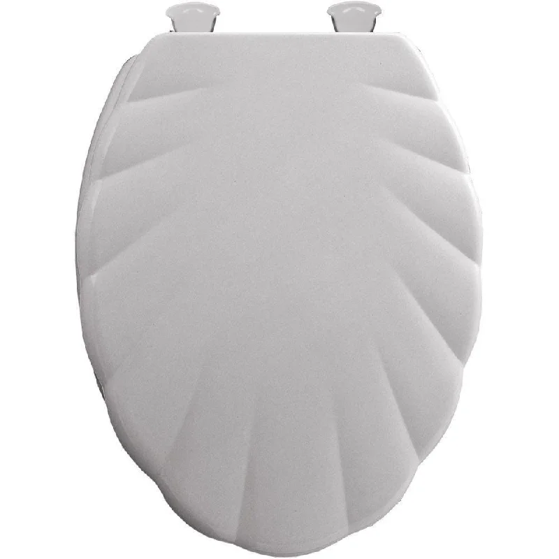 Bemis Sculptured Shell Lift-Off Elongated Closed Front Toilet Seat in White 26056