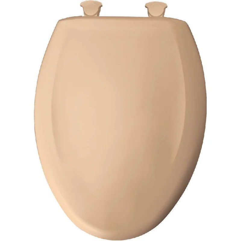 Bemis Slow Close STA-TITE Elongated Closed Front Toilet Seat in Peach Bisque 529790