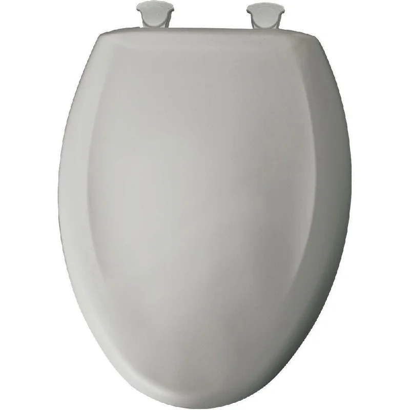 Bemis Slow Close STA-TITE Elongated Closed Front Toilet Seat in Silver 529786