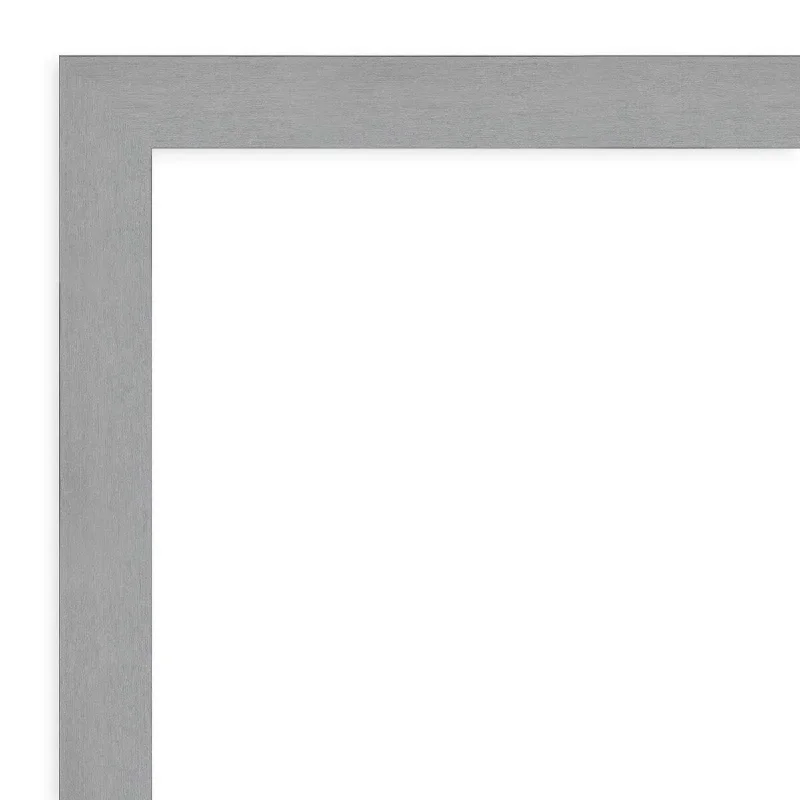 Beveled Bathroom Wall Mirror - Brushed Nickel Frame