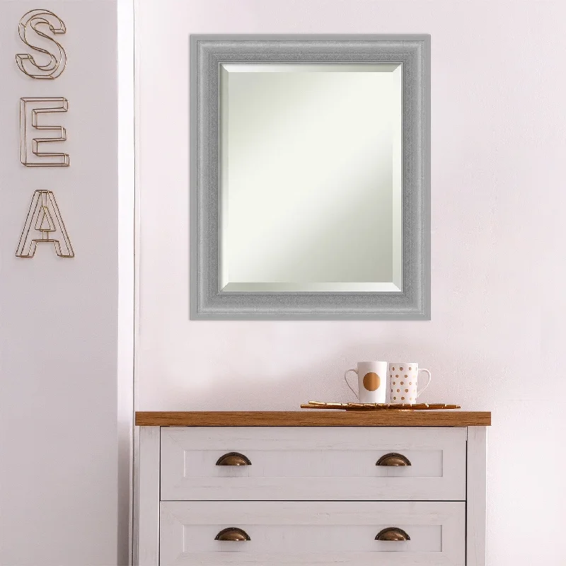 Beveled Bathroom Wall Mirror - Peak Polished Frame