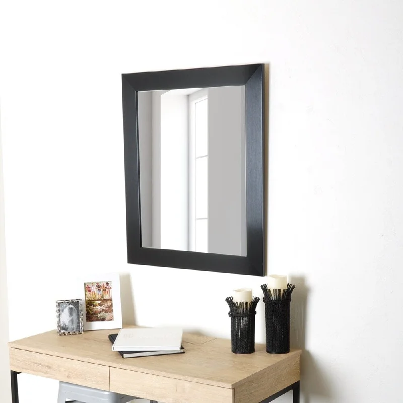 Black Satin Accent Mirror