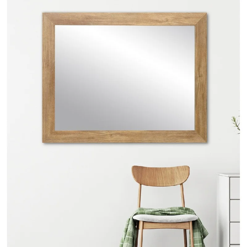 Blonde Barnwood Wall Mirror - Brown