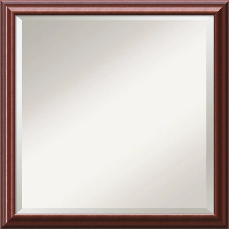 Borneo Walnut Wall Mirror - Square 23 x 23-inch