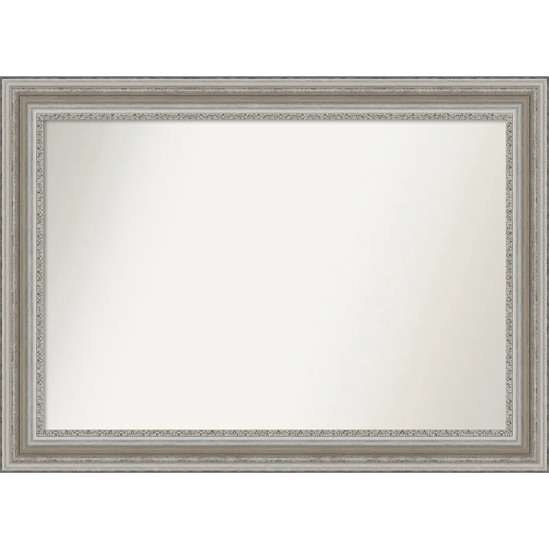 Choose Your Custom Size, 29-in side, Parlor Silver Framed Wall Mirror - Parlor Silver