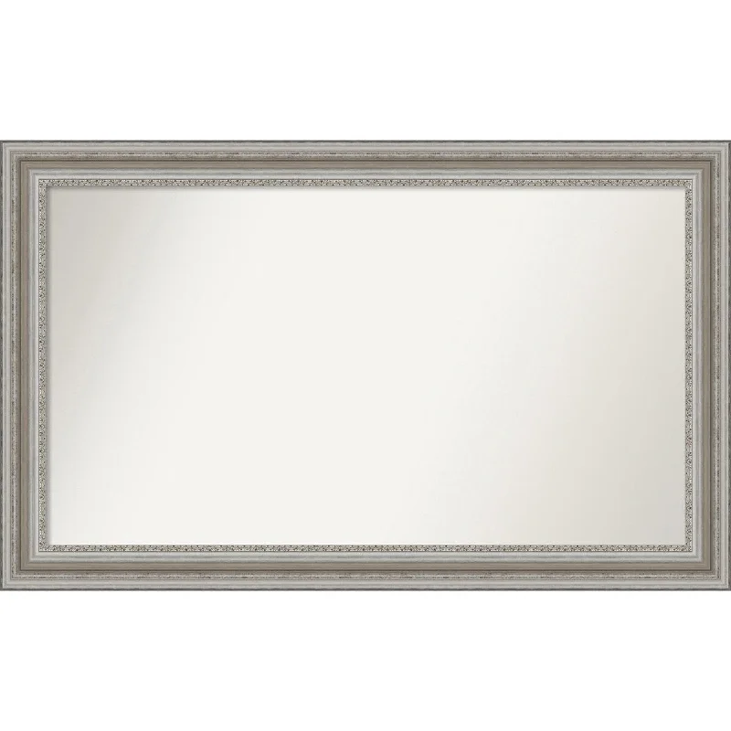 Choose Your Custom Size, 31-in side, Parlor Silver Framed Wall Mirror - Parlor Silver