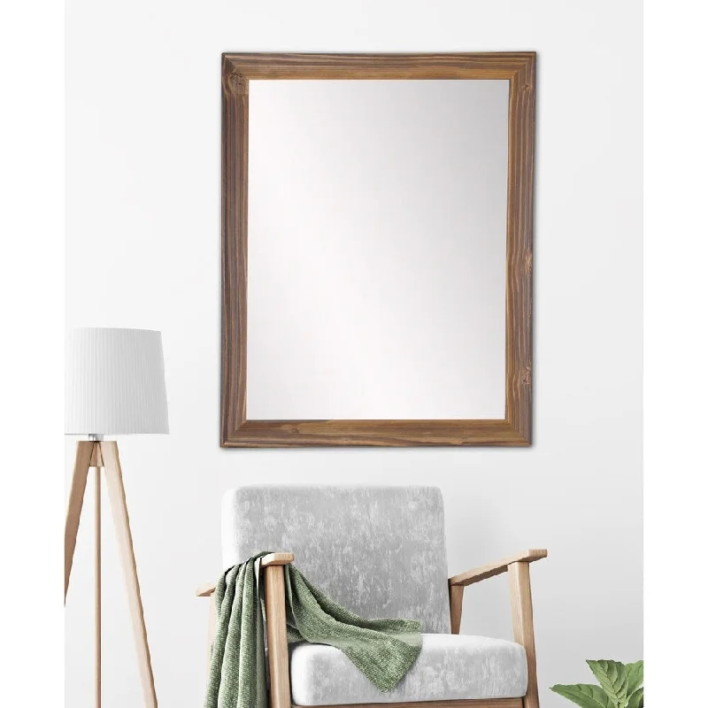 Craftsmen Wood Wall Mirror - Dark Brown