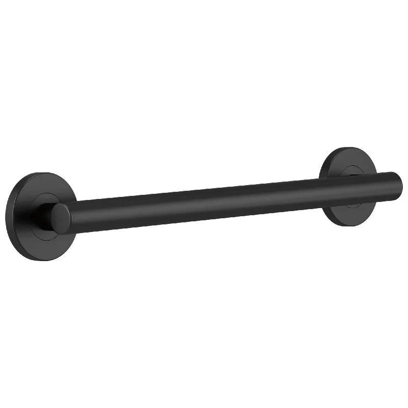 Delta Bath Safety Matte Black Finish Contemporary Cylindrical 18" Grab Bar D41818BL