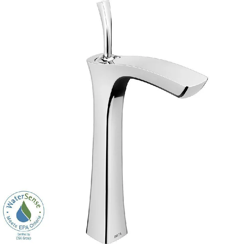 Delta Tesla Single Hole 1-Handle Vessel Bathroom Faucet in Chrome 718236