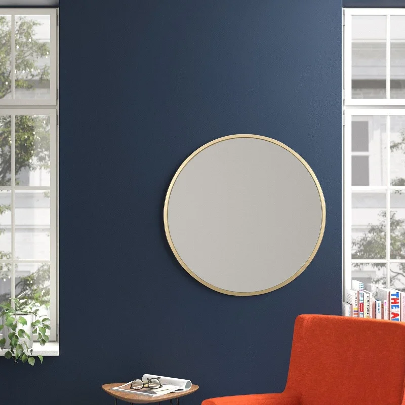 EPOWP 24 "x24 " Round Wall Mirror Round Bathroom Mirror Circle Mirrors