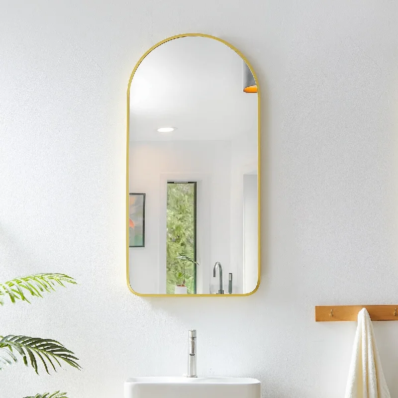 EPOWP bathroom wall-mounted metal frame high-definition mirror - Gold