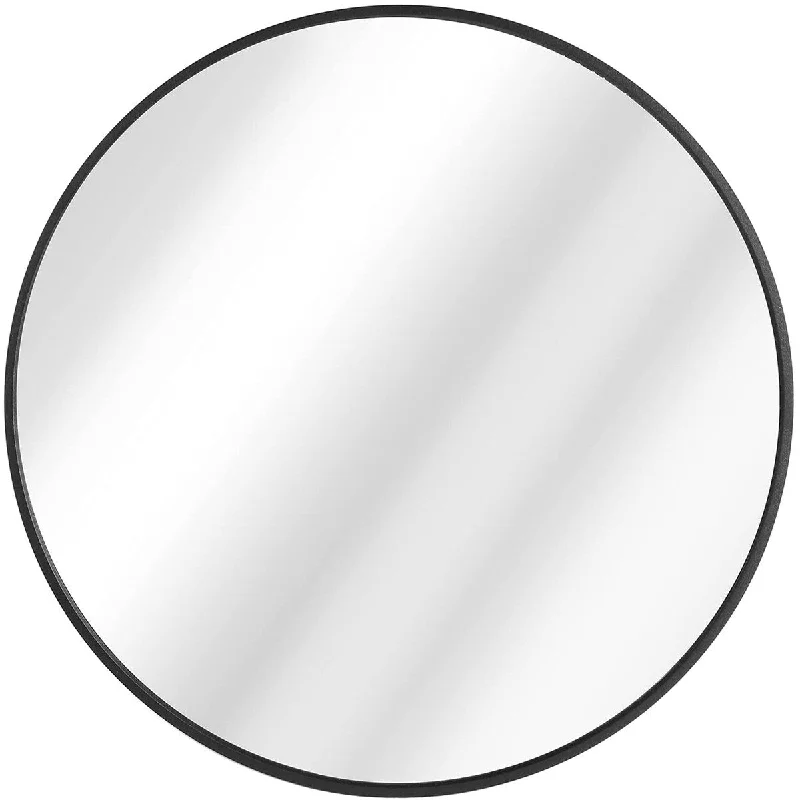 EPOWP Round Wall Mirror, Circle Mirror for Bathroom Metal Black Frame