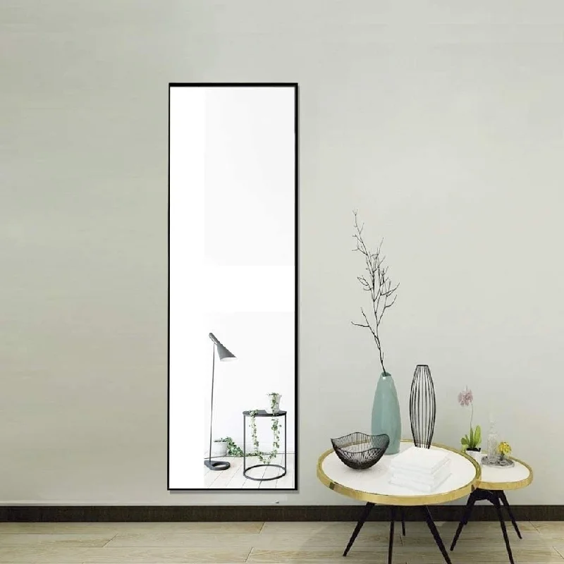 Full Length Mirror Floor Standing ,Leaning, Black Aluminum Alloy Frame