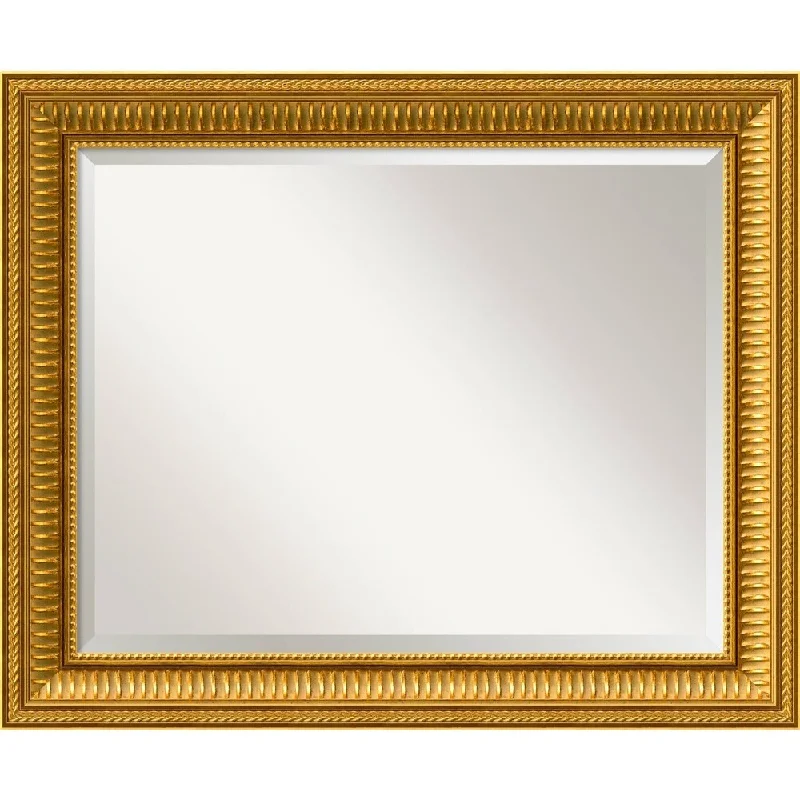 Golden Romanesque Wall Mirror - Large 34 x 28-inch