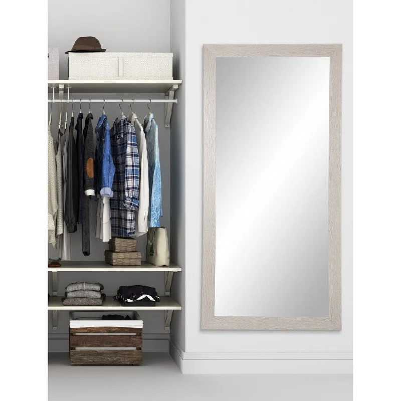 Gray Wood Grain Accent Mirror - Grey