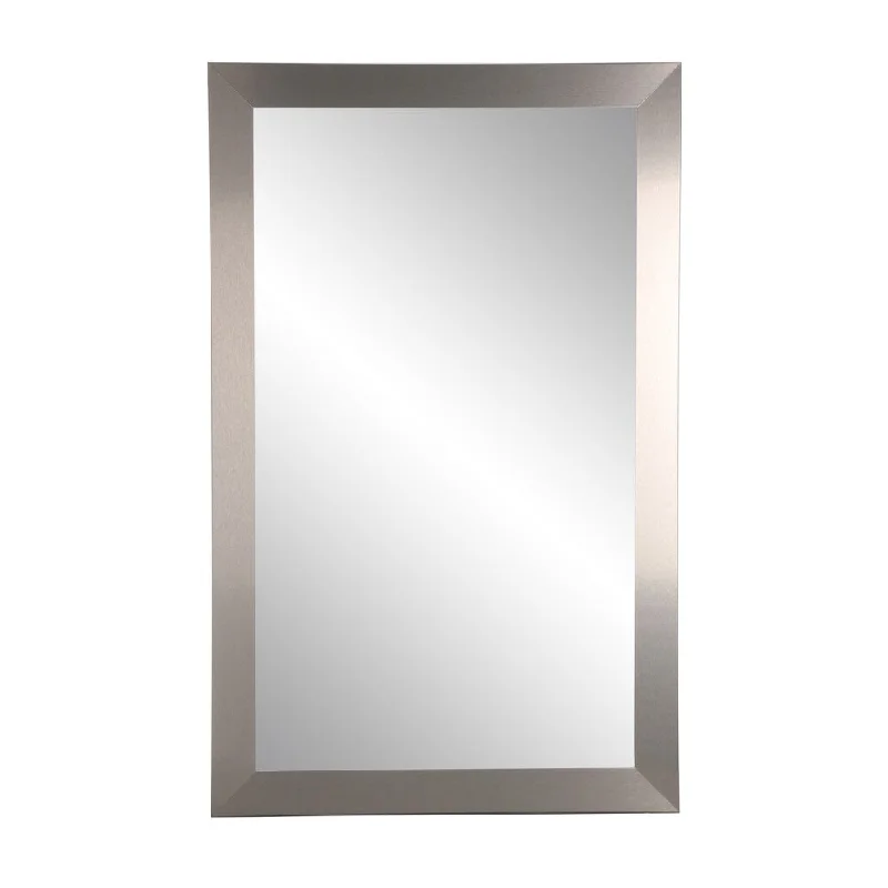 Industrial Home Wall Mirror - Brushed Nickel