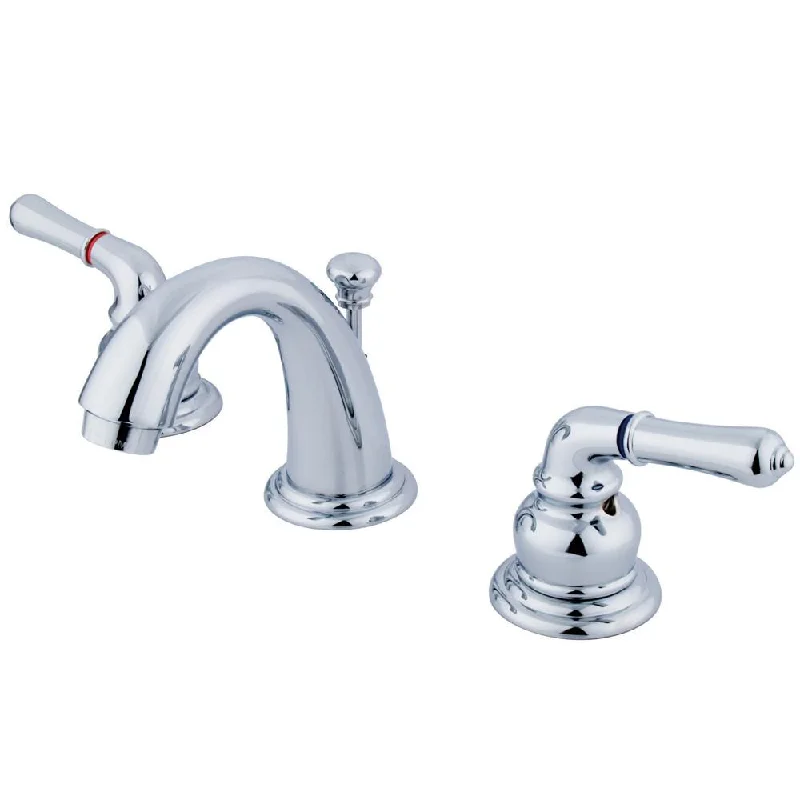 Kingston Chrome Magellan 2 handle widespread bathroom faucet w/pop-up KB911