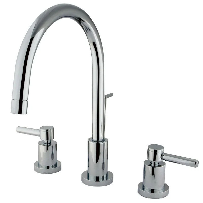 Kingston Concord Chrome 2 Handle Widespread Bathroom Faucet w/drain KS8921DL