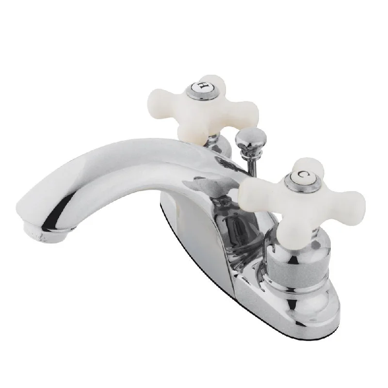 Kingston English Country 2 handle Chrome 4" Centerset Bathroom Faucet KB7641PX