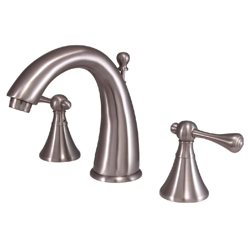 Kingston English Country Satin Nickel Widespread Bathroom Faucet KS2978BL