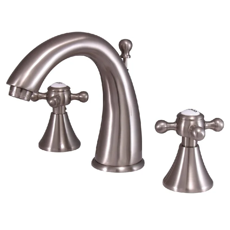 Kingston English Country Satin Nickel Widespread Bathroom Faucet KS2978BX