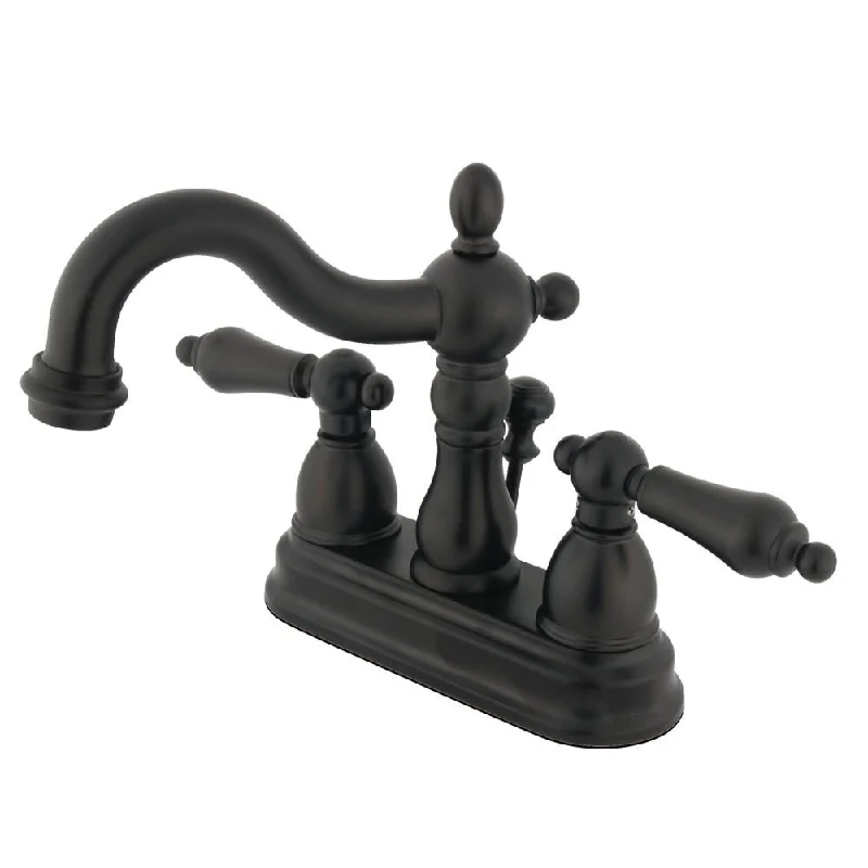 Kingston Oil Rubbed Bronze 2 Handle 4" Centerset Bathroom Faucet KB1605AL