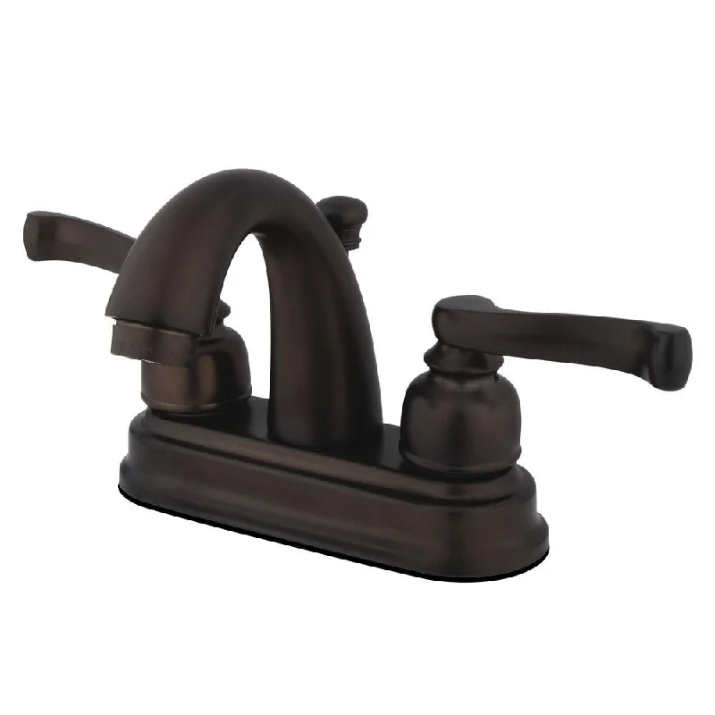 Kingston Oil Rubbed Bronze 2 Handle 4" Centerset Bathroom Faucet KB5615FL