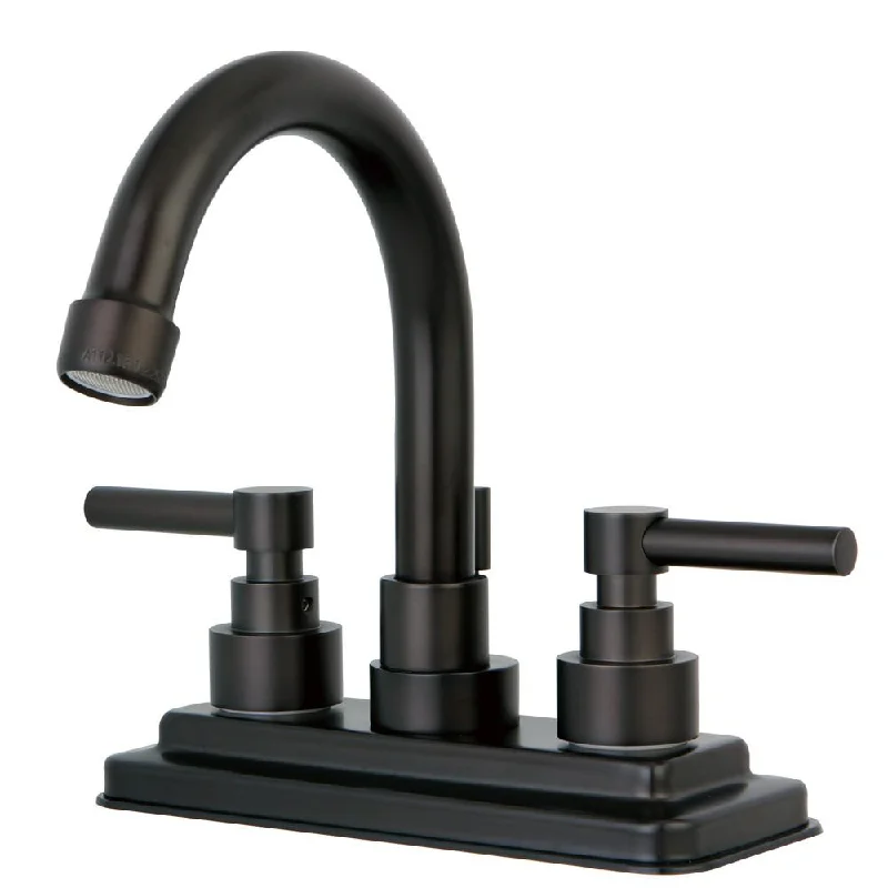 Kingston Oil Rubbed Bronze 2 Handle 4" Centerset Bathroom Faucet KS8665EL