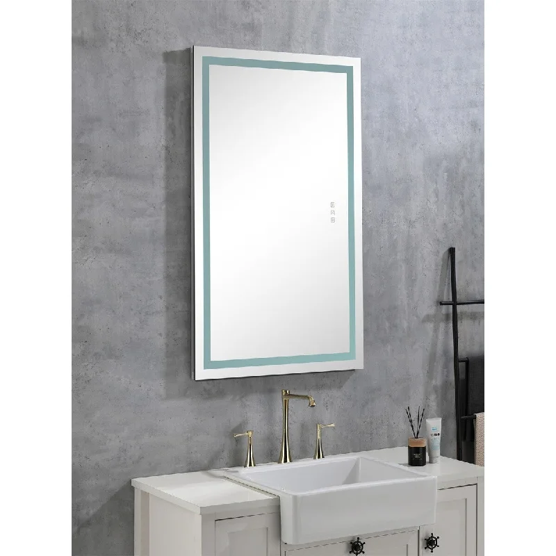 LED Bathroom Mirror W/ Lights, 40×24 In. Smart Dimmable, Anti-Fog