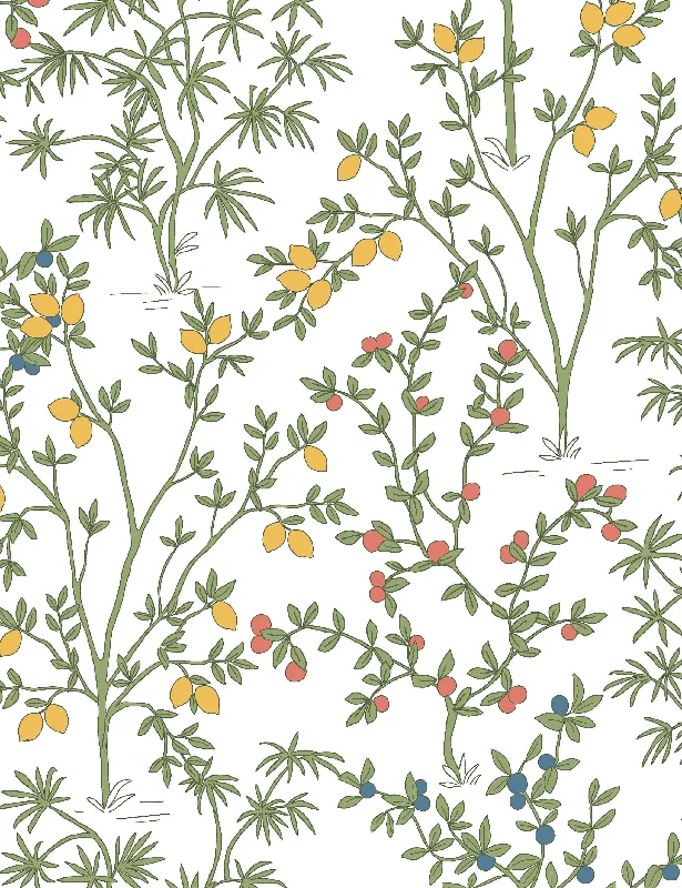 Lemon Grove Peel + Stick Wallpaper by Erin & Ben Co., White