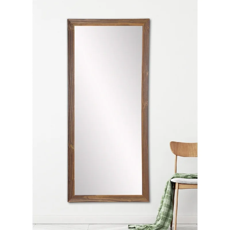 Mocha Wood Elements 32 x 65.5 - Inch Floor Mirror - Brown