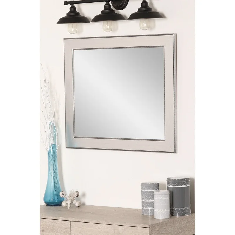 Mod Euro Silver Wall Mirror - Brushed Silver