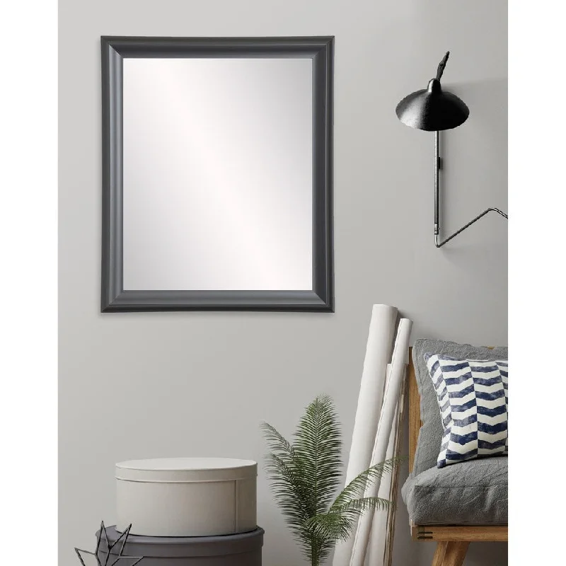 Modern Matte Black Accent Mirror