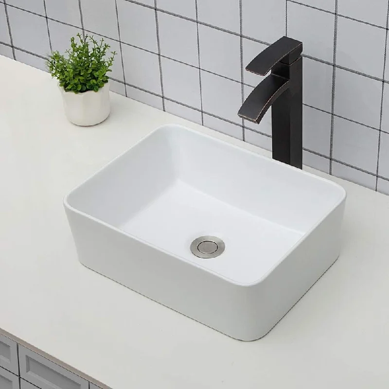 Modern Rectangle Bathroom Sink Above Counter Bathroom Vanity Sink