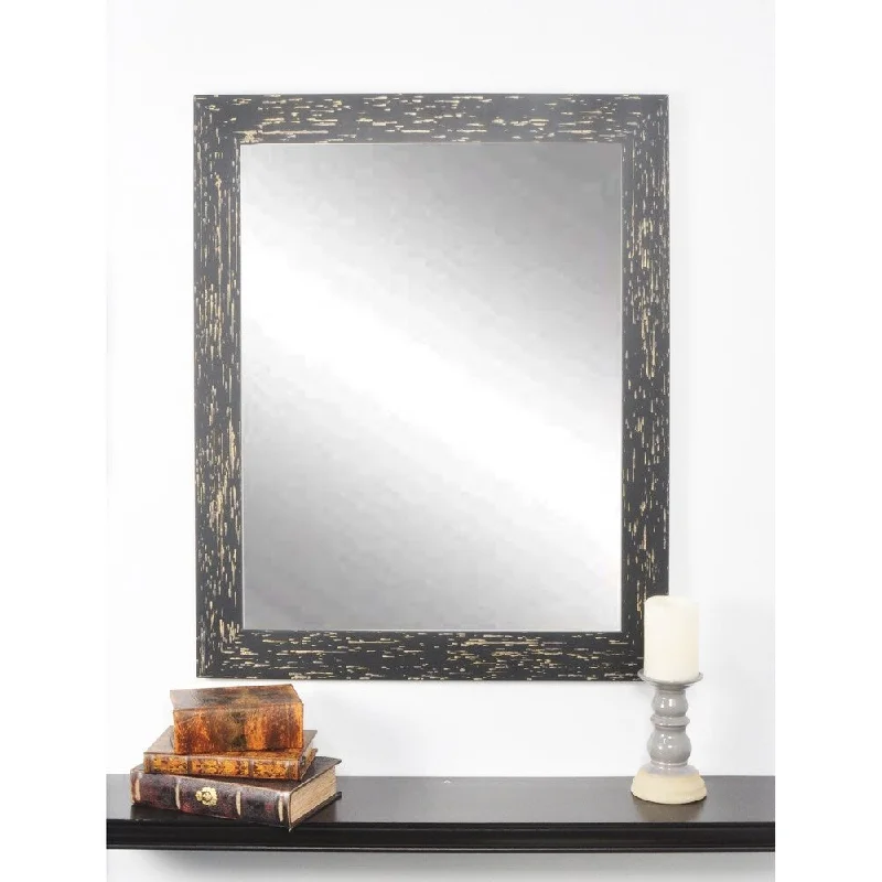 Multi Size Shadow Falls Wall Mirror - Black