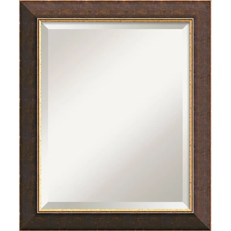 Old World Medium Wall Mirror - Brown