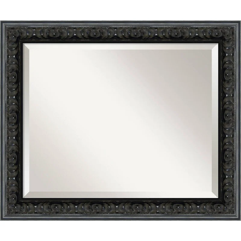 Rococo Black Wall Mirror - Medium 24 x 20-inch