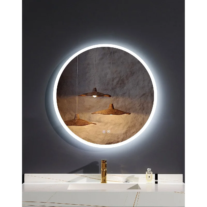 Round Dimmable LED Bathroom Mirror